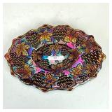 Northwood Amethyst Grape & Cable Dresser Tray