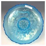 Fenton Celeste Blue Holly  Bowl