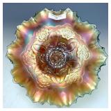 Dugan Sapphire Double Stem Rose Bowl