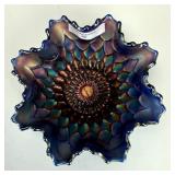Dugan Blue Fishscale & Bead Bowl