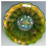 Millersburg Green Peacock Large Berry Bowl