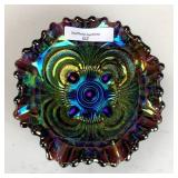 Imperial Purple Scroll Embossed Sauce Bowl