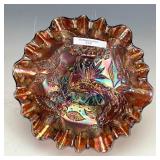 Millersburg Amethyst Peacock & Urn Bowl