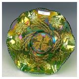 Millersburg Green Whirling Leaves Bowl
