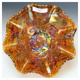 Imperial Dark Amber Open Rose Bowl