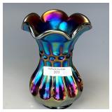 Imperial Purple Thumbprint & Ovals Vase