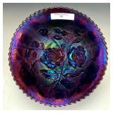 Imperial Purple Open Rose Nut Bowl