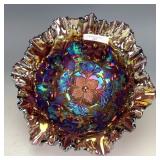 Millersburg Amethyst Fleur de Lis Bowl