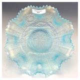 Northwood Ice Blue Embroidered Mums Bowl