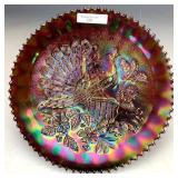 Northwood Amethyst Peacocks Plate