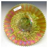 Northwood Green Peacocks Plate