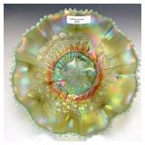 Northwood Aqua Opal Peacocks Bowl