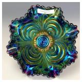 Imperial Purple Scroll Embossed Bowl