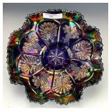 Fenton Blue Peacock & Grape Bowl