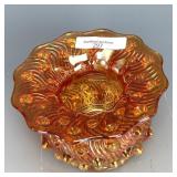 Millersburg Marigold Swirled Hobnail Spittoon