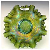 Fenton Green Dragon & Lotus Bowl