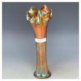 Fenton Sapphire Fine Rib Vase