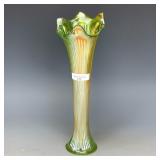 Fenton Vaseline Fine Rib Vase