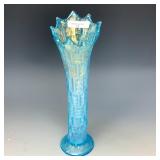 Dugan Ice Blue Big Basketweave Vase