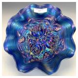 Northwood Blue Rose Show Bowl