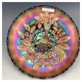 Millersburg Amethyst Peacock & Urn Bowl