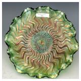 Millersburg Green Zigzag Bowl