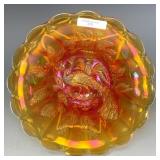 Millersburg Marigold Peacock Large Berry Bowl