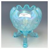 Northwood Ice Blue Daisy & Plume Rosebowl