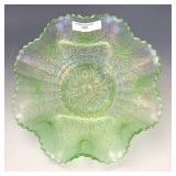Northwood Ice Green Hearts & Flowers Bowl