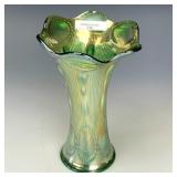 Imperial Green Beaded Bullseye Vase