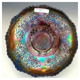 Fenton Blue Orange Tree Bowl