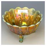 Northwood Aqua Opal Leaf & Bead Nut Bowl