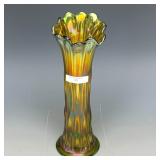 Millersburg Green Bullseye & Loop Vase