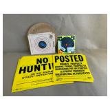 Large Lot of Targets, No Trespassing Signs
