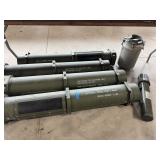 6 Different Military Surplus Munitions Canisters