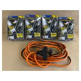 Exterior Extension Cord & 3 Flashlights