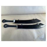 2- 33' Sheathed Swords