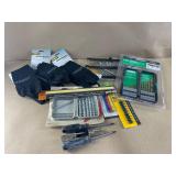 NOS Hardy Gloves, Drill Bits, Screwdrivers, etc.
