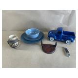 Porcelain Ford Truck, Mug & Plate Set
