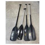 4 Canoe Paddles