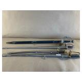 4 Calvary Type Sheathed Swords