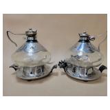 Pair of Vintage Glass Coffee Percolators