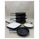 Vintage Cast Iron Skillets: Wagner, Lodge, etc.