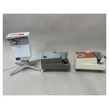 3 Vintage Colored Knife Sharpeners