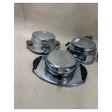 2 Vintage Chrome Waffle Irons