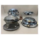 4 Vintage Chrome Waffle Makers