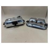 2 Vintage Chrome Waffle Irons