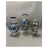 3 Vintage Chrome Urn Style Coffee Makers