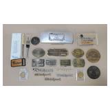 Vintage Whirlpool Brass Buckles & Advertising