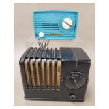 2 Vintage Table Top Radios: Silver Stone